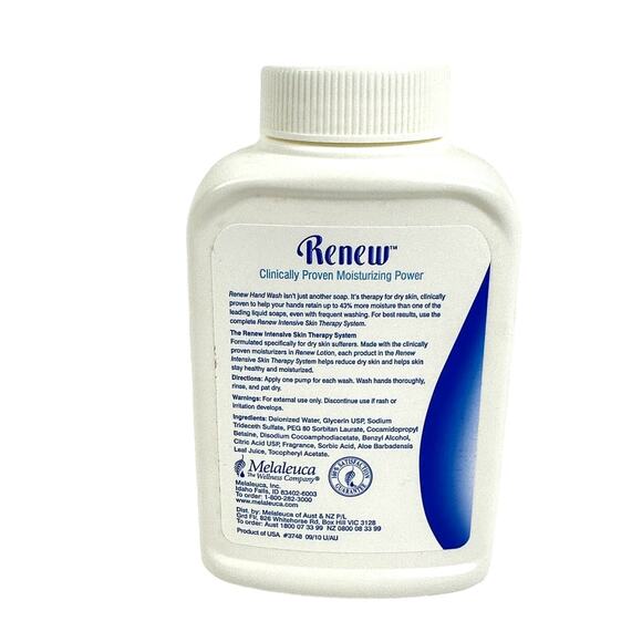 Melaleuca RENEW Intensive Skin Therapy Hand Wash Two 8 oz Bottles/One Pump-New! - Picture 4 of 4